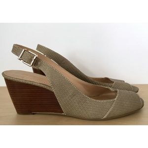 BCBGeneration Iami Beige Snake Slingback Heels